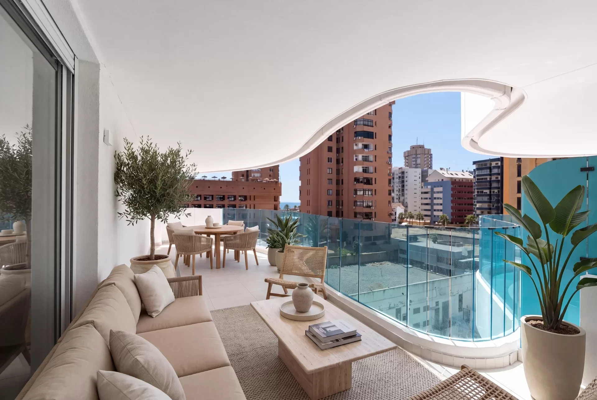40 sqm terrace and sea view – newly built accommodation near the beach