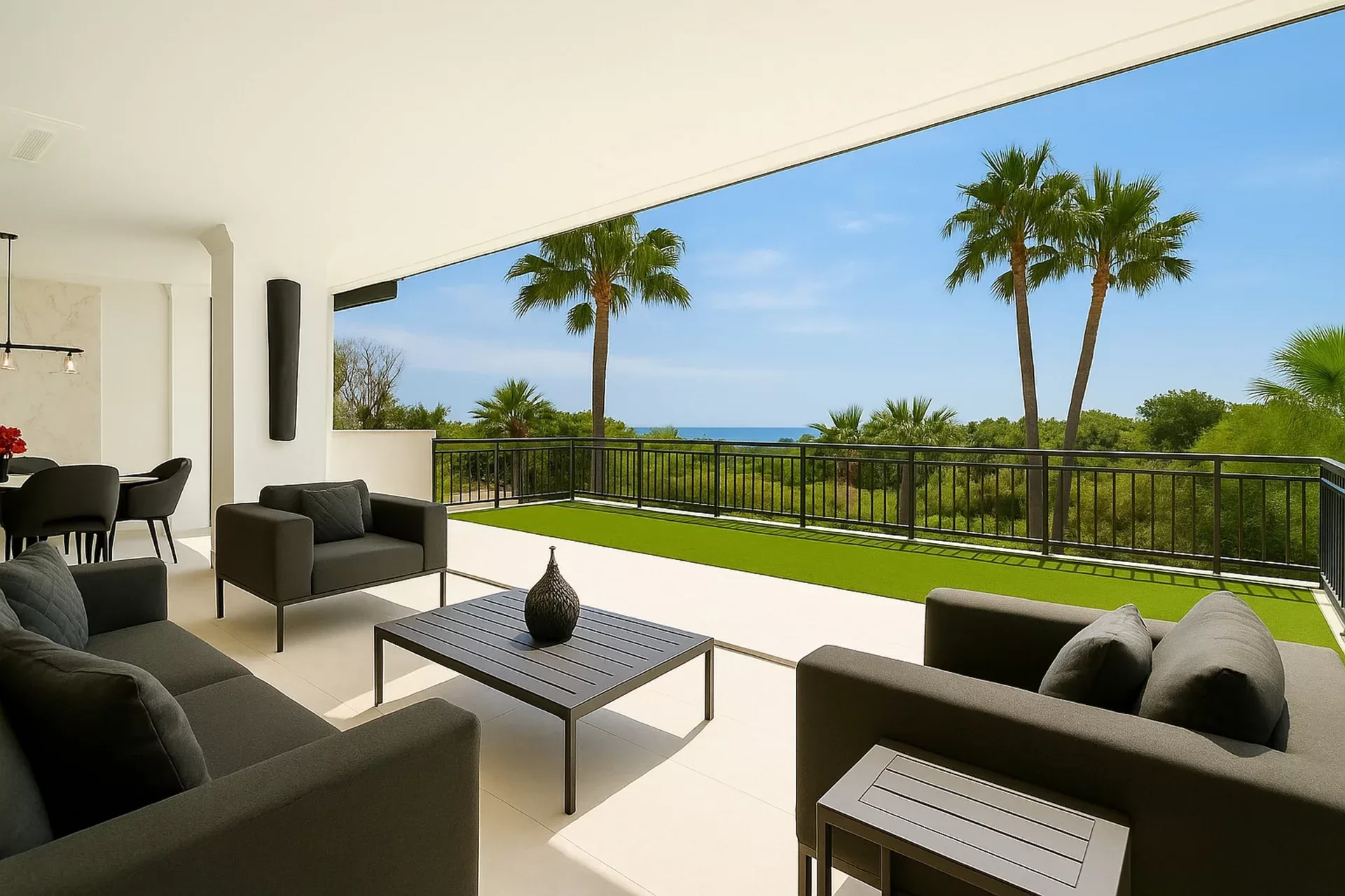 Fully Renovated Garden Apartment with Panoramic Sea Views in Sierra Blanca–Camoján